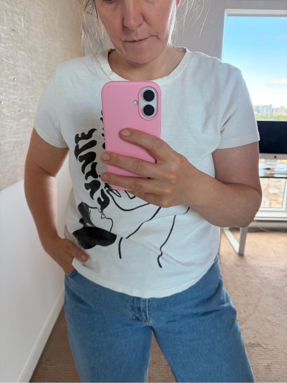 Mother Femme Fetal - Women's White Graphic Short-Sleeve Tee